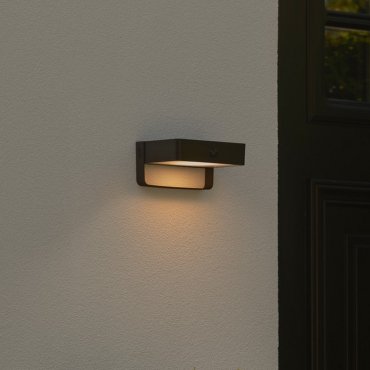 Nordlux Saulio Solar - applique murale extérieure - 15,6 x 7,3 x 11,3 cm - 4,45W LED inclus - IP44 - noir