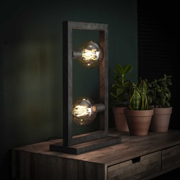 Vico Steps - lampe à poser - 55 cm - vieil argent