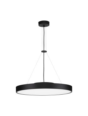 Nova Luce Perfect Profile - lampe suspendue sur télécommande (excl.) - Ø 60 x 120 cm - 40W LED dimmable inclus - 2700K-6000K - noir