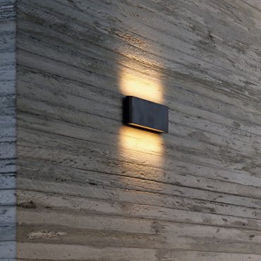 Nordlux Kinver 26 - applique murale extérieure - 26 x 9 x 3,3 cm - 10W LED inclus - IP54 - noir