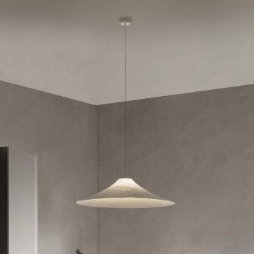 Nova Luce Oket - lampe suspendue - Ø 90 x 180 cm - blanc sablé