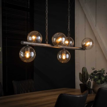 Vico Tower - lampe suspendue - 112 x 32 x 150 cm - vieil argent
