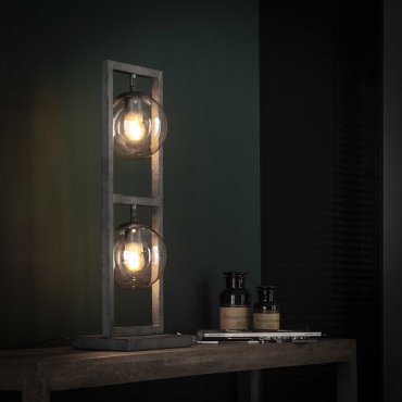 Vico Tower - lampe de table - 62 cm - argent ancien