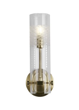 Searchlight Scope - applique murale - 10 x 29 cm - IP44 - laiton satiné et transparent