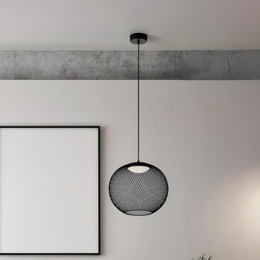 Nova Luce Kinetic - lampe suspendue - Ø 40 x 154 cm - 19W LED inclus - noir mat