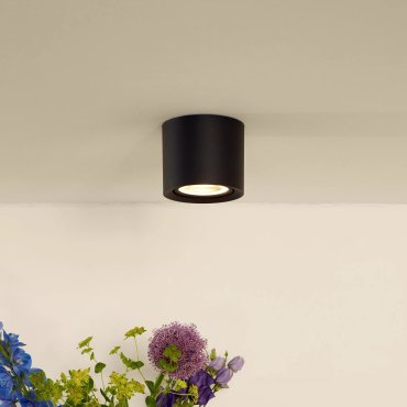 Lucide Fedler - spot en saillie - Ø 12 x 8,5 cm - 12W LED dimmable inclus - dim to warm - noir