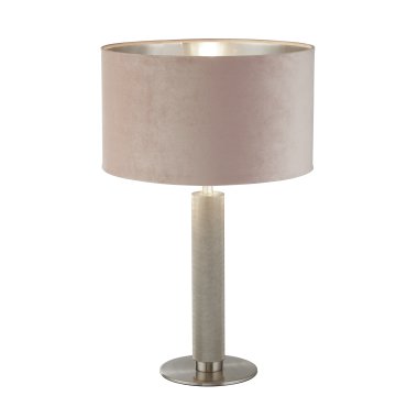Searchlight London - lampe à poser - Ø 38 x 63 cm - argent et rose