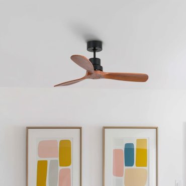 Faro Lantau S - ventilateur de plafond - Ø 107 cm - noir mat et noyer