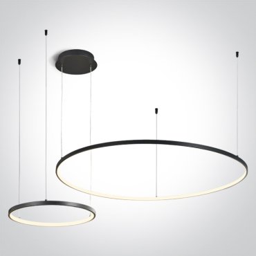 ONE Light Décorative - lampe suspendue - Ø 100 cm, Ø 40 x 150 cm - 65W dimmable LED inclus - noir