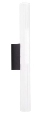 Maxlight Fayette - applique murale en saillie - 12 x 6 x 61 cm - 12W LED inclus - IP44 - noir