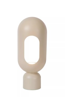 Lucide Barris - lampe à poser - 12 x 9,8 x 30 cm - taupe