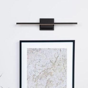 Nova Luce Azure - applique murale - 6,9 x 11,8 x 60 cm - 12,5W LED inclus - noir sable