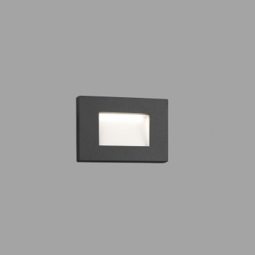 Faro Spark II - applique encastrée - 10,5 x 7,5 cm - 5W LED inclus - IP65 - gris foncé
