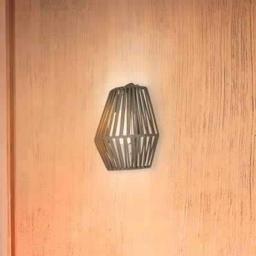 New Garden Conta - applique murale d'extérieur avec source lumineuse rechargeable - 9W LED inclus - 22,5 x 11,5 x 24 cm - IP54 - gris