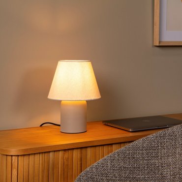 Lucide Macia - lampe à poser - Ø 20 x 27 cm - beige