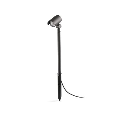 Faro Foc - spot au sol sur piquet - 13 x 10 x 78 cm - 16W LED dimmable inclus - IP65 - gris foncé