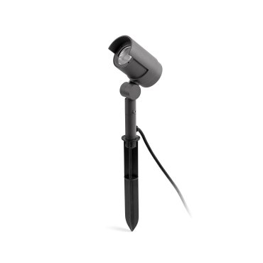 Faro Foc - spot de sol sur piquet - 13 x 10 x 46 cm - 16W LED dimmable inclus - IP65 - gris foncé