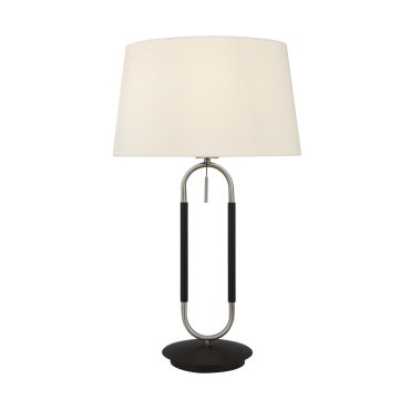 Searchlight Jazz - lampe à poser - Ø 37 x 62 cm - noir mat, blanc et argent satiné