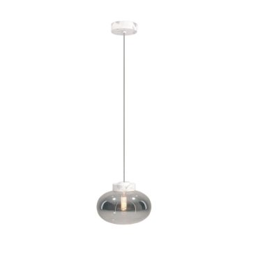 Maxlight Moonstone - lampe suspendue - Ø 45 x 150 cm - verre fumé et blanc