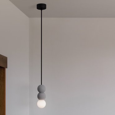Nova Luce Zero - lampe suspendue - Ø 8 x 115 cm - gris