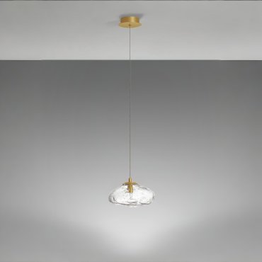 Nova Luce King - lampe suspendue - Ø 20 x 200 cm - or et transparent