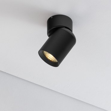 Nova Luce Amecy - spot en saillie 1L - Ø 6 x 11 cm - noir sablé