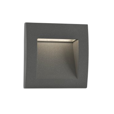 Faro Sedna - applique encastrée - 14 x 7,5 x 14 cm - 3W LED inclus - IP65 - gris foncé