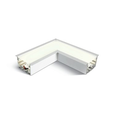 ONE Light Profils linéaires encastrés à LED - angle pour 38152R - 16,4 x 7 x 6 cm - 8W LED inclus - blanc - couleur de lumière blanche