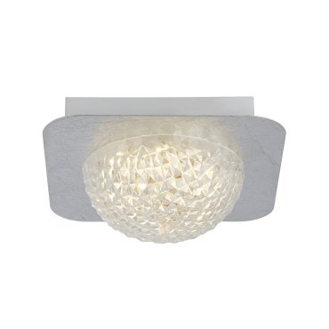 Searchlight Celestia - plafonnier - 18 x 18 x 7,7 cm - 3 niveaux de gradation - 6,5W LED inclus - argenté et transparent