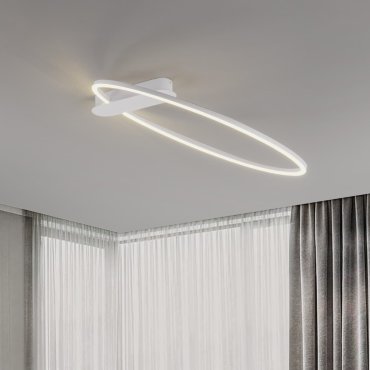 Nova Luce Kiklos - plafonnier - Ø 64 x 30 cm - 30W dimmable LED inclus - blanc sablé