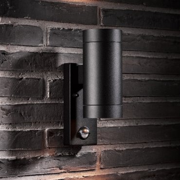 Nordlux Tin Maxi Sensor - applique murale extérieure avec détecteur de mouvement - 7,6 x 22 x 12,5 cm - IP54 - noir