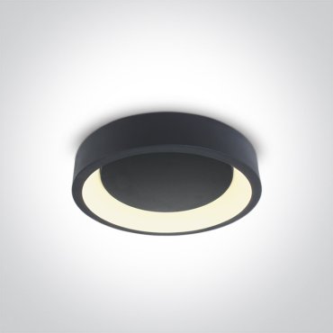 ONE Light LED Decorative Plafo Round - plafonnier - Ø 45,5 x 13,2 cm - 32W LED inclus - anthracite - couleur de lumière réglable