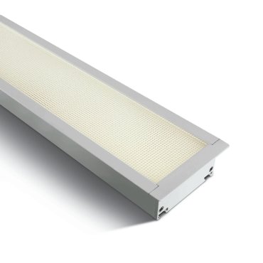 ONE Light UGR19 Profils linéaires LED encastrés - plafonnier - 121 x 8 x 5,5 cm - 40W LED inclus - blanc - couleur de lumière blanc chaud