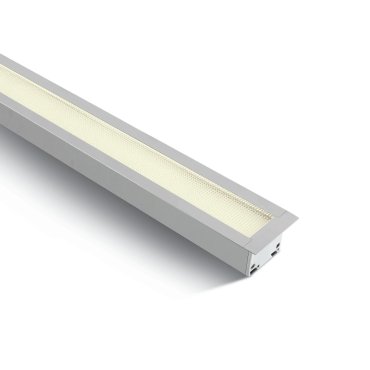 ONE Light UGR19 Profils linéaires LED encastrés - plafonniers encastrés - 121 x 5 x 5,5 cm - 40W LED inclus - blanc - couleur de lumière blanc chaud