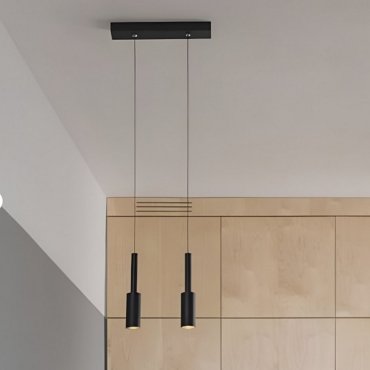 Nova Luce Joy - suspension - 30 x 3 x 200 cm - 14W LED inclus - noir sable