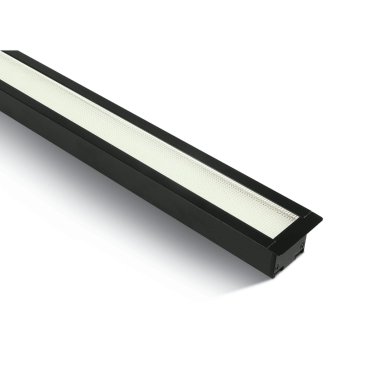 ONE Light UGR19 Profils linéaires LED encastrés - plafonnier encastré - 121 x 5 x 5,5 cm - 40W LED inclus - noir - couleur de lumière blanche