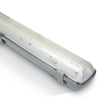 ONE Light Range Pour tubes LED T8 - 126.5 x 8 x 7 cm - IP65 - gris