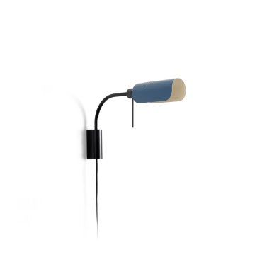 Faro Martinica S - applique murale avec interrupteur - 47,2 x 8 cm - noire et bleue