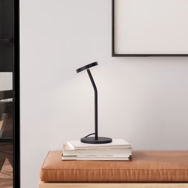 Nova Luce Logos - lampe de table - Ø 14 x 35 cm - 5W LED inclus - noir sablé