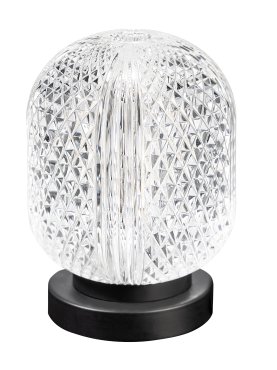 ETH Kristel - lampe de table - Ø 10 x 15 cm - transparent et noir