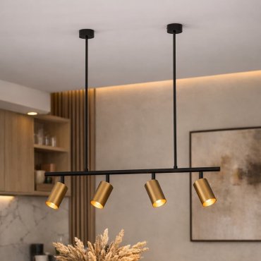 Nova Luce Pogno - suspension - 96 x 87,5 cm - noir et or