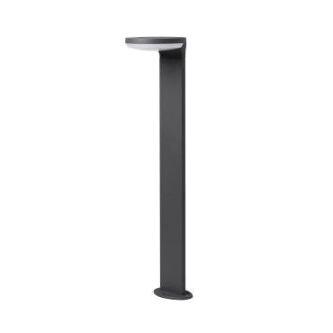 Nova Luce Enzi - lampe de jardin - 18 x 18 x 80 cm - 17W LED inclus - IP54 - gris foncé
