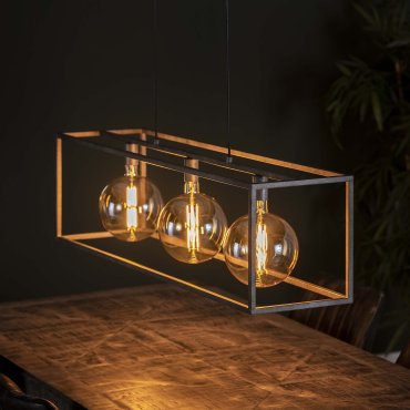 MODÈLE D’EXPOSITION - Vico Giant Square - lampe suspendue 3L - 125 x 30 x 150 cm - argent