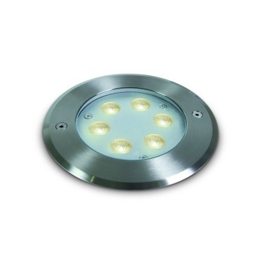ONE Light LED Underwater Range - spot LED sous-marin - Ø 150 mm, Ø 140 mm encastrable - 6W LED dimmable inclus - IP68 - laiton brossé - couleur de lumière blanc chaud