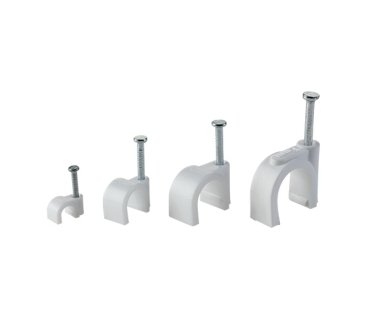 Clips de câble Elmark avec clou - pour câbles de 10 mm - 100 pièces