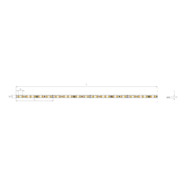 KLUS bande LED - largeur de 0,3 cm, longueur de 500 cm - 24 V DC - dimmable - 4,8 W LED par mètre - IP20 - 4000 K