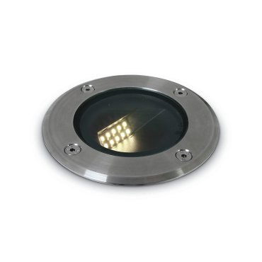 ONE Light Asymmetric Inground - spot extérieur - Ø 120 mm, Ø 115 mm à encastrer - 8W LED inclus - IP67 - acier inoxydable