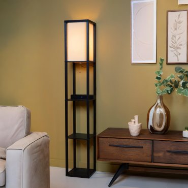 Lucide Menno - lampadaire - 26 x 26 x 162,7 cm - noir