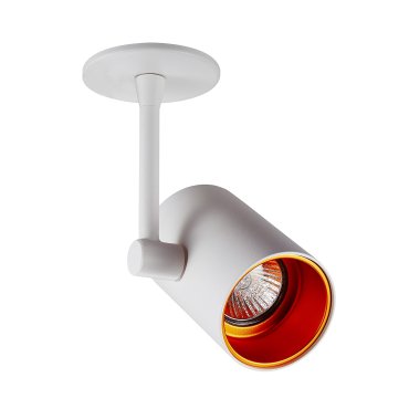 Zuma Line Tori SL 1 - spot avec rosace en saillie et encastrée - 21 x 13 x 8 cm - blanc et orangé