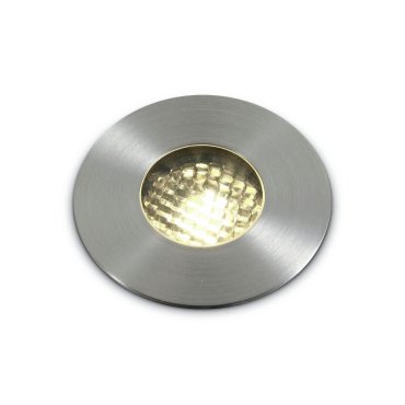ONE Light COB Honeycomb Range - spot extérieur au sol - Ø 62 mm, Ø 52 mm encastré - 3W LED dimmable inclus - IP67 - acier inoxydable - couleur de lumière blanc chaud